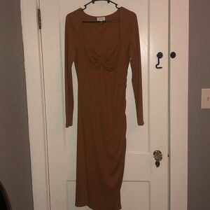 Acoa dress, camel colored, size xl